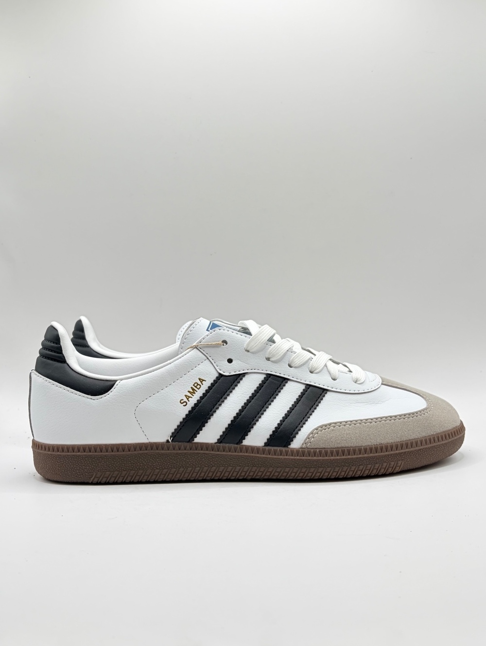 Adidas Samba OG Vegan Sneakers Size 9 White Black Gum Sole